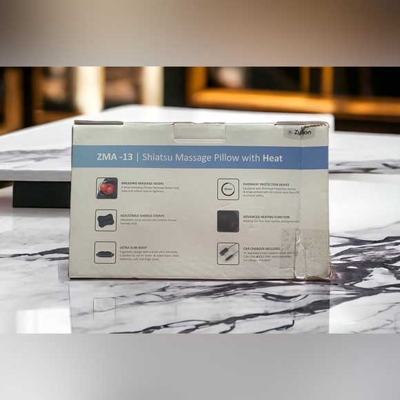 Zyllion Shiatsu Back & Neck Massager Deep Tissue Massage Pillow w Heat NEW NWT - Picture 15 of 16